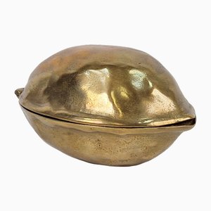 Vintage Walnut-Shaped Brass Nutcracker, 1970s