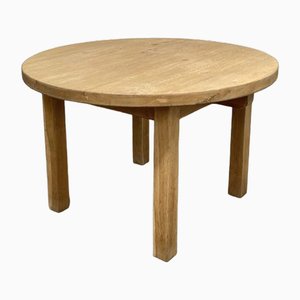 Table Ronde Vintage en Chêne, 1970s