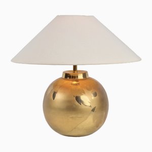 Vintage Sphere Brass Table Lamp by Louis Drimmer, France, 1970s