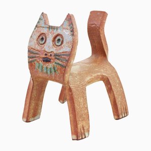 Figura de gato zoomorfo modernista de Antony Pitot, años 70