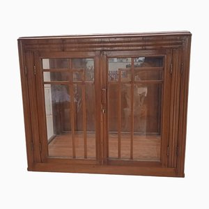 Vintage French Oak Display Cabinet