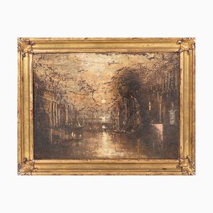 Artista veneciano, paisaje, siglos XVIII-XIX, enmarcado
