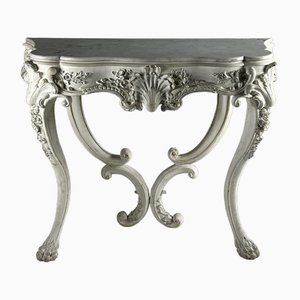 Vintage Console Table in Marble