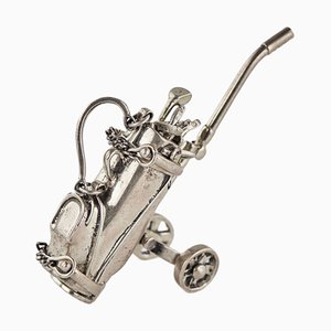 Miniature Golf Bag on Ten-Club Cart from Tiffany & Co., New York.