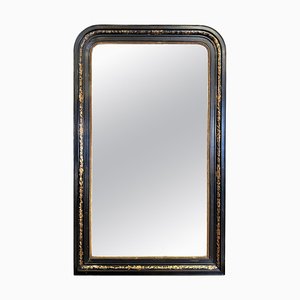 Antique French Domed Topp Ebonised and Gilt Mirror, 1890s