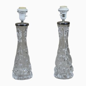 Table Lamps by Carl Fagerlund for Orrefors 1950s, Set of 2
