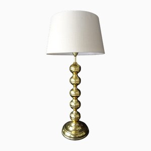 Large Swedish Modern Table Lamp in Brass, 1960s