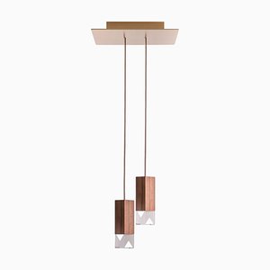 Lamp One Wood Duet Chandelier by Formaminima