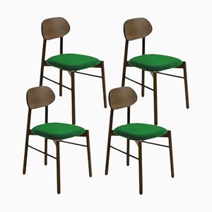 Gepolsterte Bokken Stühle aus Caneletto mit Mintgrünen Sitzen von Colé Italia, 4er Set