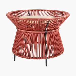 Marble Top Caribe Chic Basket Table by Sebastian Herkner