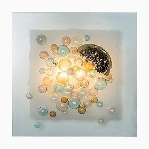 Murano Glass Bolle in Aria Wall Sconce by Angelo Brotto