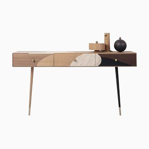 Marquetry Console Table by Thomas Dariel