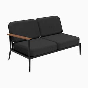 Nature Black Double Right Modular Sofa by Mowee