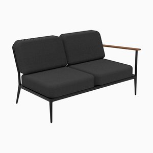 Nature Black Double Left Modular Sofa by Mowee