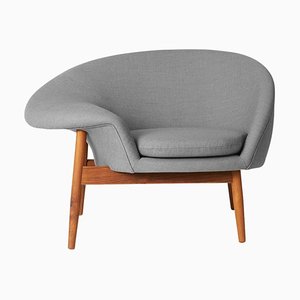 Fried Egg Left Lounge Chair in Grey Melange by Warm Nordic
