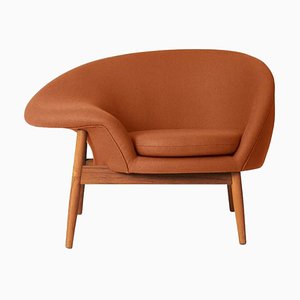 Fried Egg Left Lounge Chair in Caramel by Warm Nordic