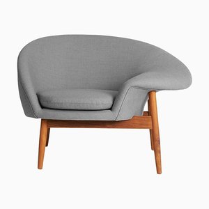 Fried Egg Right Lounge Chair in Grey Melange by Warm Nordic
