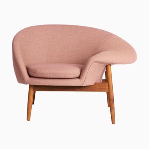 Fauteuil Fried Egg Right Rose Pale par Warm Nordic