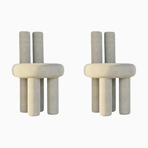 Chaises Salvador Misty Beige par Nelson Araujo, Set de 2