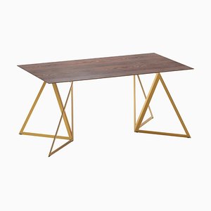 Steel Stand Table 160 in Walnut by Sebastian Scherer