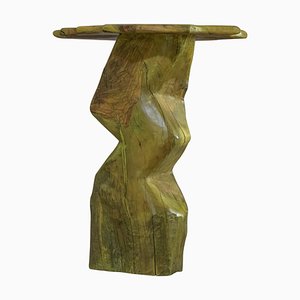 Olive Wood Side Table by Behaghelfoiny