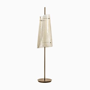 Bent Two Smoky Grey Champagner Floor Lamp by Pulpo