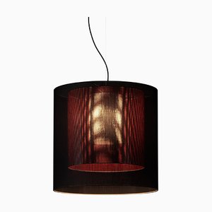 Black and Red Moaré LM Pendant Lamp by Antoni Arola