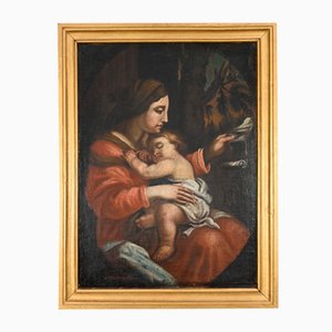 Madonna col Bambino, fine XIX secolo, olio su tela