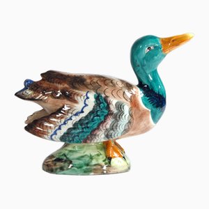 Italian Handpainted Duck Figurine, 1970s