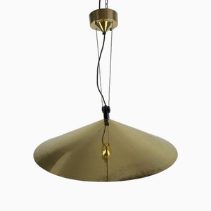 Suspension Lamp in Brass, Italy, 1970s