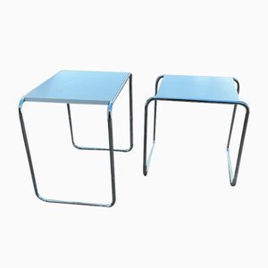 Bauhaus B 9A and B Side Tables by Marcel Breuer for Thonet, Set of 2