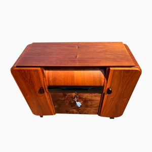 Mueble para bebidas o disco Art Déco vintage de Jindrich Halabala para Up Zavody