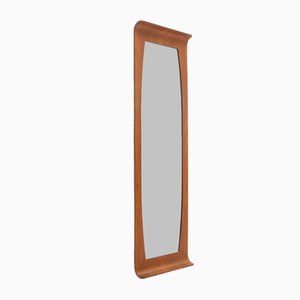 Espejo rectangular curvado de contrachapado, años 50