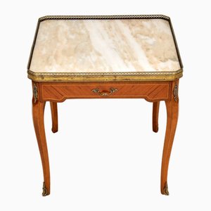 French Side or Coffee Table with Marble Top, 1930s