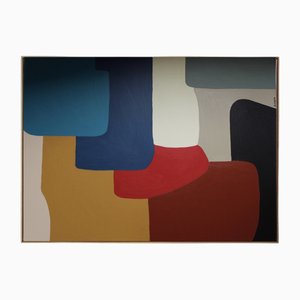 Bodasca, Große Bunte Abstrakte Komposition, 2020er, Acryl auf Leinwand