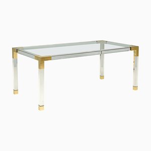 Acrylic and Brass Model Jacques Dining Table by Jonathan Adler, 2000s