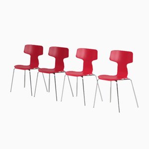3103 Stühle von Arne Jacobsen für Fritz Hansen, Dänemark, 1970er, 4er Set