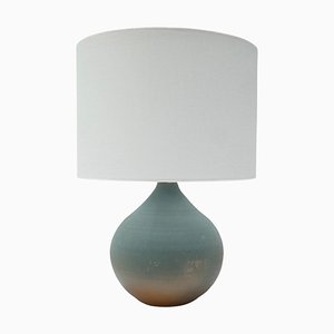 French Green Stoneware Table Lamp