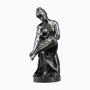 Patinierte Bronzeskulptur von Malvina Brach, 1900er