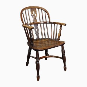Antique English Low Back Windsor Armchair, 18th Century
