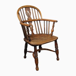 Antique English Low Back Windsor Armchair, 18th Century