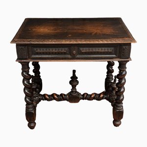Louis XIII Style Blackened Walnut Desk, Late 19th Century