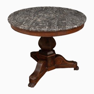 19th Century Mahogany Pedestal Table with Tripod Claw Foot from Sainte Anne