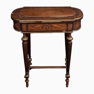 Napoleon III Side Table in Marquetry & Bronze