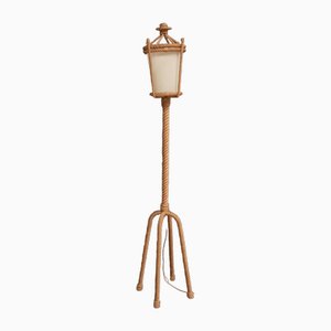 Stehlampe aus Seil von Adrien Audoux & Frida Minet, 20. Jahrhundert