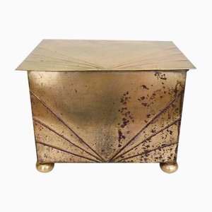Antique Brass Charcoal Box