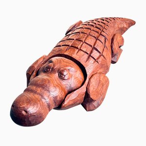Decorative Crocodile Woodcarving, Japan, 2004