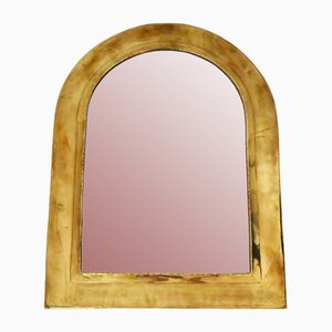Large Rounded Format Mirror with Gilt Brass Frame, 1970s