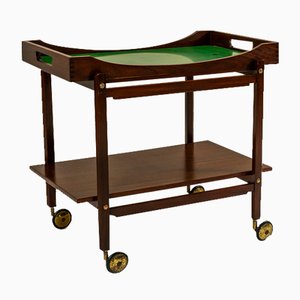 Trolley in Wood Finished with Mahogany Veneer, Italy, 1960s