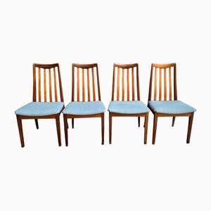 Blaue Esszimmerstühle aus der Fresco Serie von G-Plan 1960er, 4 . Set